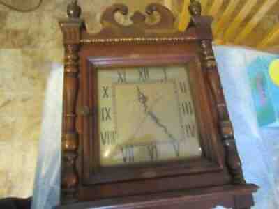 1950's Nutone Jefferson Walnut Chime Clock w/ K46 Base assembly Telechron A1-G4
