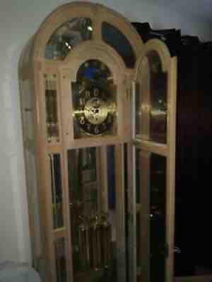 Ridgeway Antigue White Curio Grandfather Clock 82" in Height