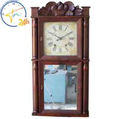 Antique Eli Terry Shelf Clock with Wooden Movement