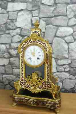 Beautiful Antique French Boulle Clock on Console Mantel Clock Louis XVI