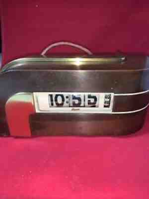 Art Deco Lawson Electric Clock Time Flip Zephyr 1930's Kem Weber Design All orig