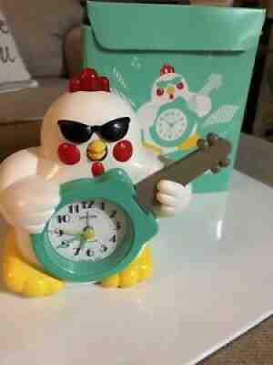 Vintage Rhythm Rock'n Â Roll CHICKEN ALARM CLOCK WORKS!!!!JAPAN