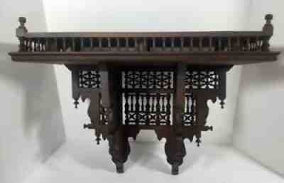 Beautiful, elaborate & impressive custom-made shelf for an Ansonia figural clock