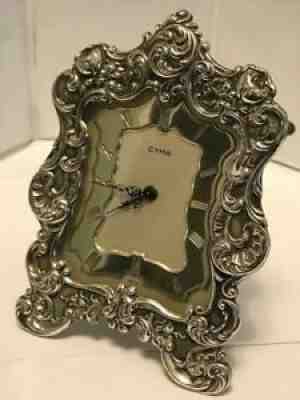 Gorham Sterling CYMA Swiss Alarm Clock Antique 5'X 3.5"Working perfect.-C870