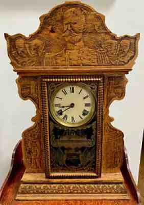 Circa 1900 â??Admiral Sampsonâ? Period American Commemorative Mantle/Shelf Clock