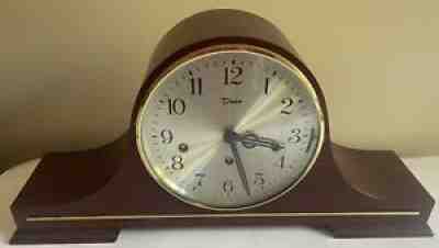 Vintage Schmeckenbecher Triple Westminster Chime 8 Day Tambour Clock German