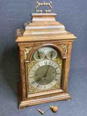 Antique 18thC Stephen Rimbault London Striking Chime Fusee Clock Works See Video