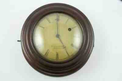 Antique 1800s Brewster & Ingrahams Round 8 Day Gallery & Office Wall Clock