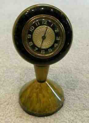 Bakelite Catalin (Marbled Yellow, Black and yellow marble) Clock