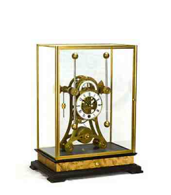 English Style Grasshopper Escapement Gold 8 Day Fusee Double Pendulum Sea Clock