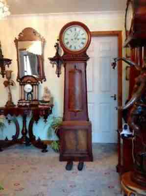 19th Century Scottish Walnut Drumhead longcase clock