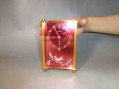 VINTAGE JAEGER LECOULTRE THORENS REUGE MUSIC ALARM CLOCK 3D SINGING BIRD FRONT