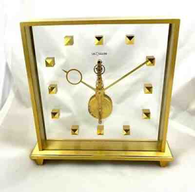 Jaeger LeCoultre Skeleton Inline Baguette Vintage 8-Day Table Clock