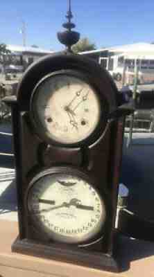 Antique 1866 Double Dial H.B. Hortons Ithaca Calendar Mantel Clock
