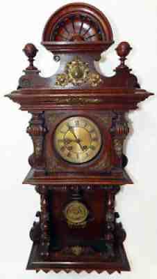 ORIGINAL Antique Lenzkirch Clock Pendulum Wall Ca. 1895 SUPERB!