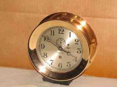CHELSEA ANTIQUE SHIPS CLOCK~6 IN~SOUTHERN PACIFIC RAILROAD ~1923~RESTORED