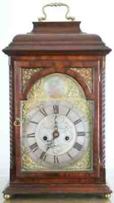 SCOTTISH FUSEE BRACKET or TABLE CLOCK by BROWN circa 1771 working, original,