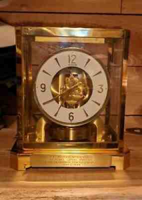 Vintage Jaeger Lecoultre Atmos 528 6 Swiss Mantle Clock 1966 Works Excellent