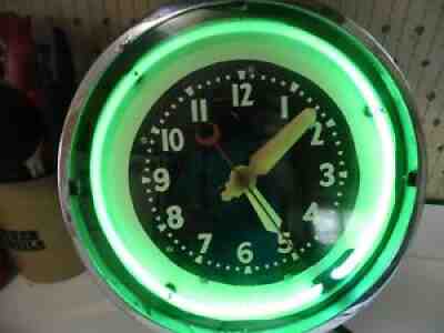 antique vintage neon glo dial sign clock 1933 rare usa /takes belfast advertise
