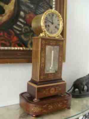 Inlaid Table Clock by Alexander FalguiÃ¨re (1831-1900)