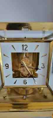 BEAUTIFUL 1971 LECOULTRE ATMOS SQUARE FACE CLOCK 528-8 RUNS!!!!!!