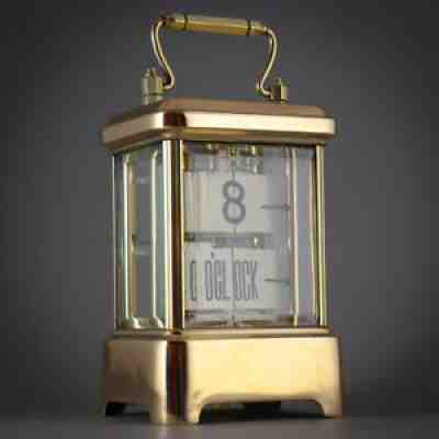 â° 1905 ANTIQUE ANSONIA PLATO JUMP HOUR DIGITAL FLIP MYSTERY DESK CLOCK NR ð??ºð?? 