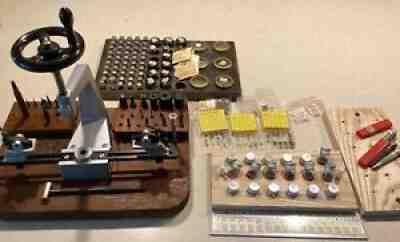Bergeon Clockmaker Bushing Machine 6200 with accessories, KWM reamers & bushings