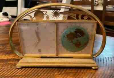 Angelus 183046 Vintage Model Depose 969 Swiss Brass Desk Clock