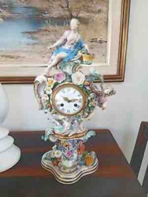 Meissen porcelain clock