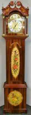 Stunning Vintage Marquetry Walnut 8 Day Musical Westminster Chime Longcase Clock