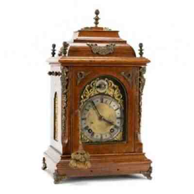 Antique 19th C. Oak Winterhalder & Hofmeier (W&H) Bracket Clock