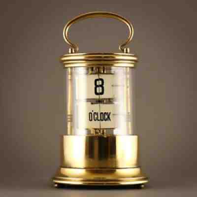 â° 1905 ANTIQUE FRENCH PLATO JUMP HOUR DIGITAL FLIP MYSTERY 8 DAY DESK CLOCK