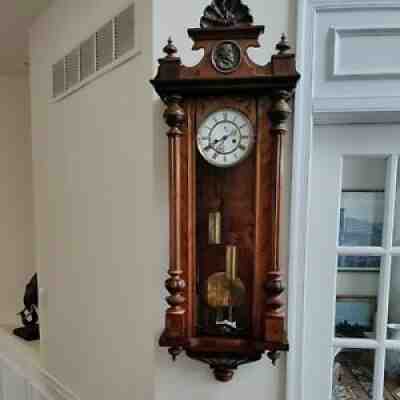 Gustave Becker Vienna 2 Weight 1875 Wall Clock