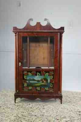 Mark Leavenworth weight driven wooden works pillar & scroll clock case