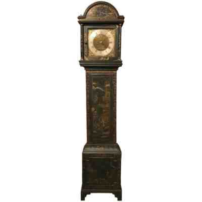 English Japanned Tall Clock signed Thomas Baker, Malling, circa 1765