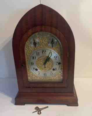 Antique 1800s Tilden Thurber westminister whittington 8 bell cathedral clock