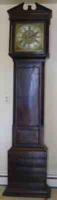PHILIP GLASCO, DUBLIN 1700's IRISH TALL CASE GRANDFATHER CLOCK W SILVERED FACE