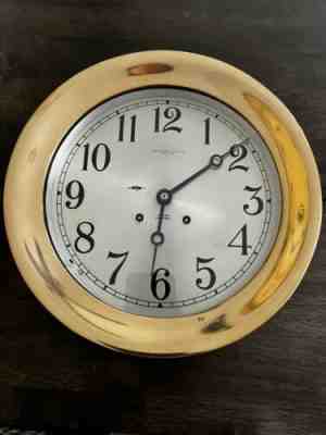 Large Chelsea Ships Bell Clock 8.5â?Dial