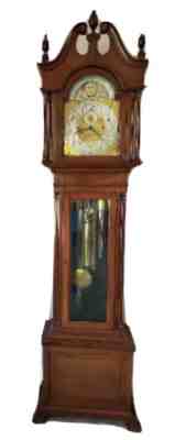 Herschede Hall co G-father clock. 1914 .14k Gold Plated Dial/numerals