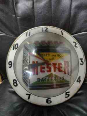Hester Battery Double Bubble Clock Lighted