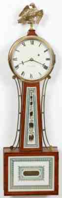 Elmer Stennes Weight Driven Willard Banjo Clock No. 6, 1956 Signed Mint Original