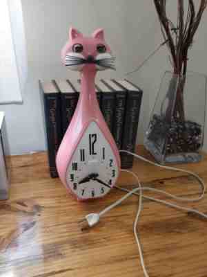 Vintage Pink Spartus Wall Clock