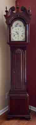 Sligh Grandfather or Longcase Clock, Model 0814-1-AN, Andover Cherry Finish