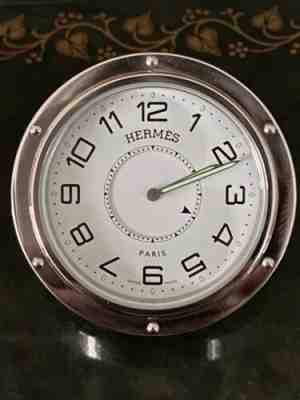 HERMES Clock -- Clipper Folding Desk Bedside Travel NEW (with box & receipts)
