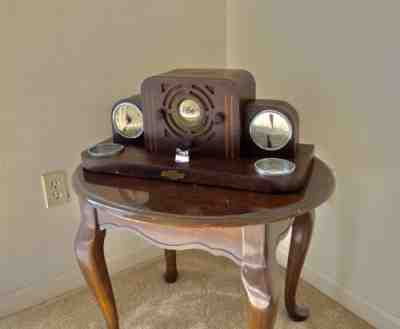 Art Deco 1936 Detrola Desk Set Chevy Presentation Radio - Gilbert Rohde Clock -