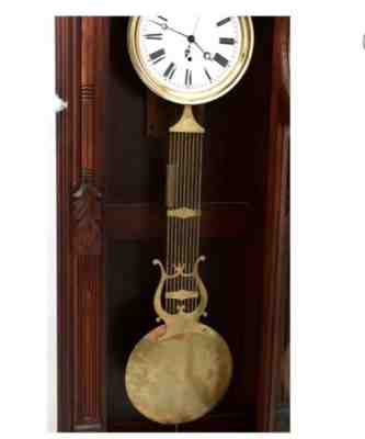 Walnut Floor Standing Jeweler's Pinwheel Regulator Floor clock