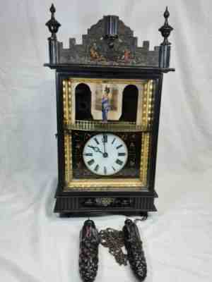 Black forest Automaton Revolving Soldier Wall Cuckoo style Clock