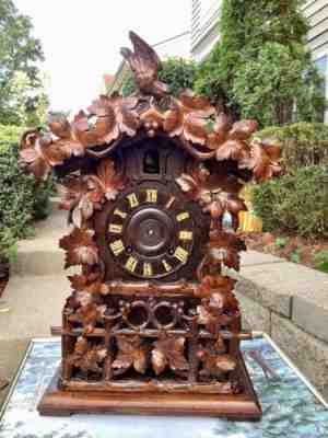 G.H.S. Elaborately Carved Shelf/Table Cuckoo