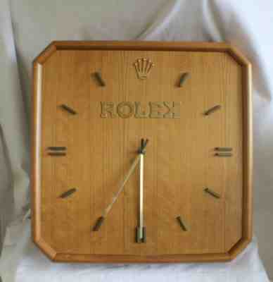 RARE VINTAGE 80'S ROLEX WOOD WALL CLOCK Offered to High Volume Sellers Only