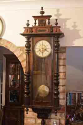 Antique German 'Junghans' 10-Day Striking Wall Clock, 19th Century